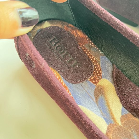 Born Womens Masia Chianti Ballet Flats Size 9 Maroon Suede‎ Cap Toe D3144… - Picture 3 of 8